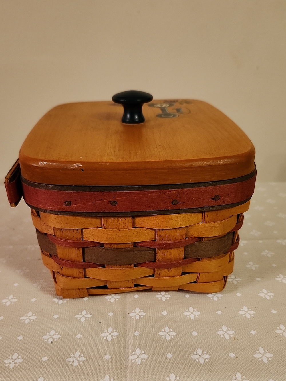 Longaberger Father's Day Address Basket With Painted Lid - Picture 5 of 9